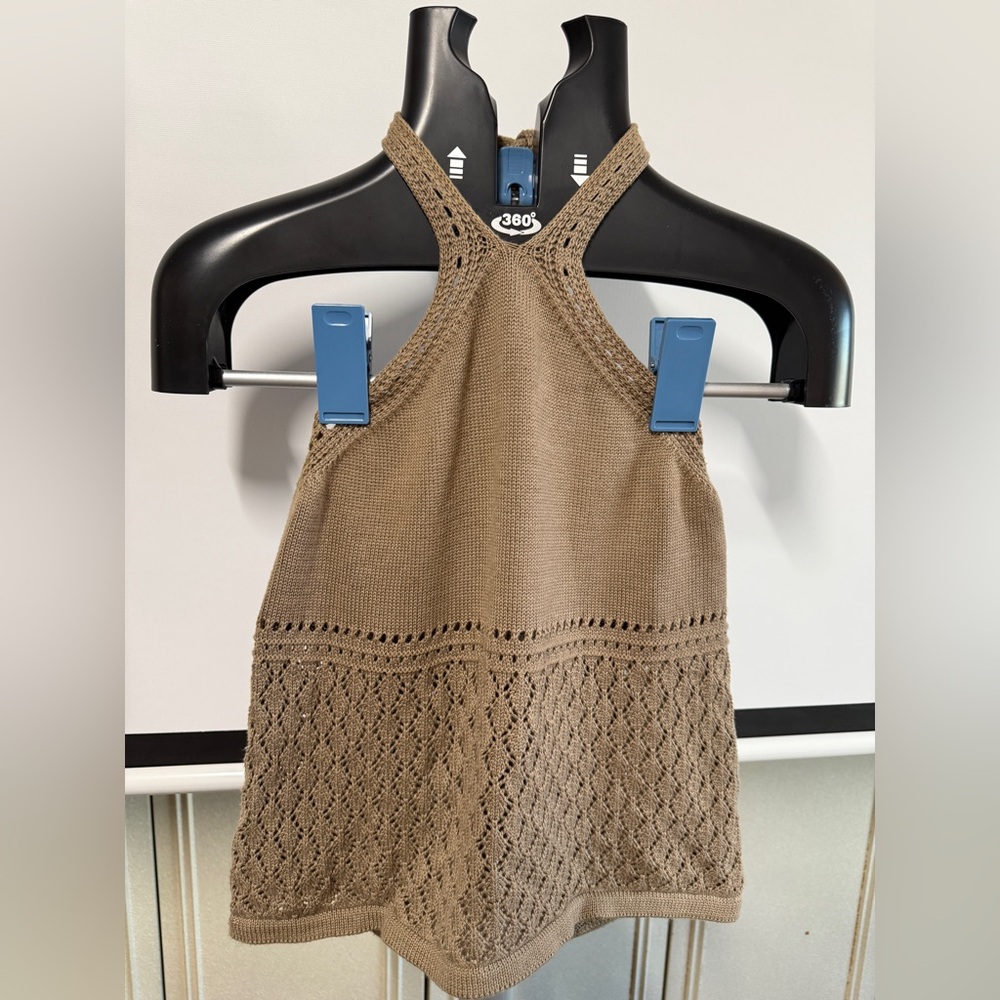 Stylish Brown Halter Top and Pant Set